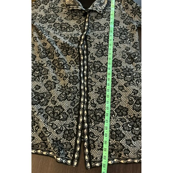 Le Maglie Di Sofia Floral Made In Italy 26% Wool Cardigan Sweater Size M - Picture 8 of 8